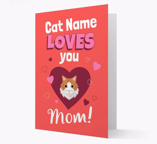 'Loves You Mom' - Personalized {breedCommonName} Card